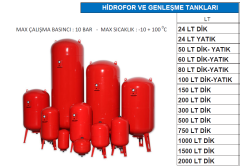 150 LİTRE DİKEY 10 BAR GENLEŞME TANKI