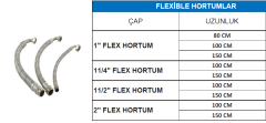 FLEXİBLE HORTUMLAR - 11/2'' FLEX HORTUM -150 cm.